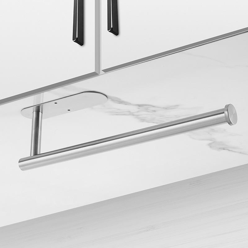 Under Cabinet Paper Towel Holder Self-Adhesive Kitchen Countertop Wall Mounted Paper Towel Holder