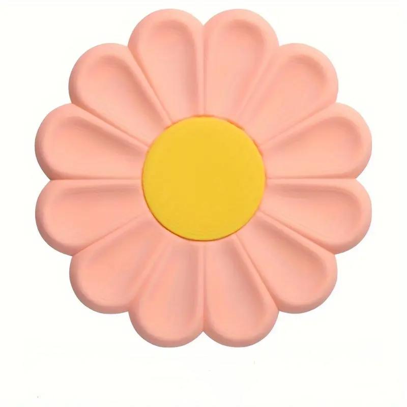 Подставки под стаканы Daisy из силикона в форме милого цветка, термостойкие подставки под стаканы под кофе, силиконовые коврики для кухонной стойки