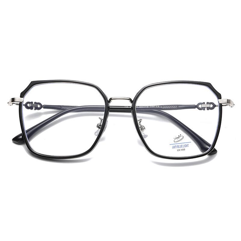 Color-Changing Women's Bright Pink Anti-Blue Light Large Frame Ultralight Glasses