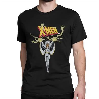 Футболка для мужчин женщин X-Men Шторм Аниме Футболка Хлопковые Топы Досуг Короткий Рукав Круглый Вырез Футболки Идея для Подарка Футболки