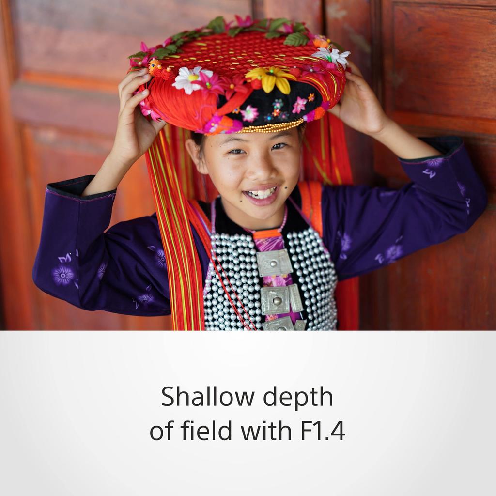 Sony Объектив FE 85 мм GM Full Prime, черная оправа f/1.4, средний диапазон, (SEL85F14GM)