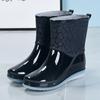 High Quality Turquoise Jelly Women's Anti-Slip Rain Boots | Summer PVC Ankle Boots with Cushioned EVA Insole & TPR Sole