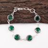 Chrome Diopside Gemstone 925 Sterling Silver Handcrafted Jewelry Bracelet 7-9" RB-16-1