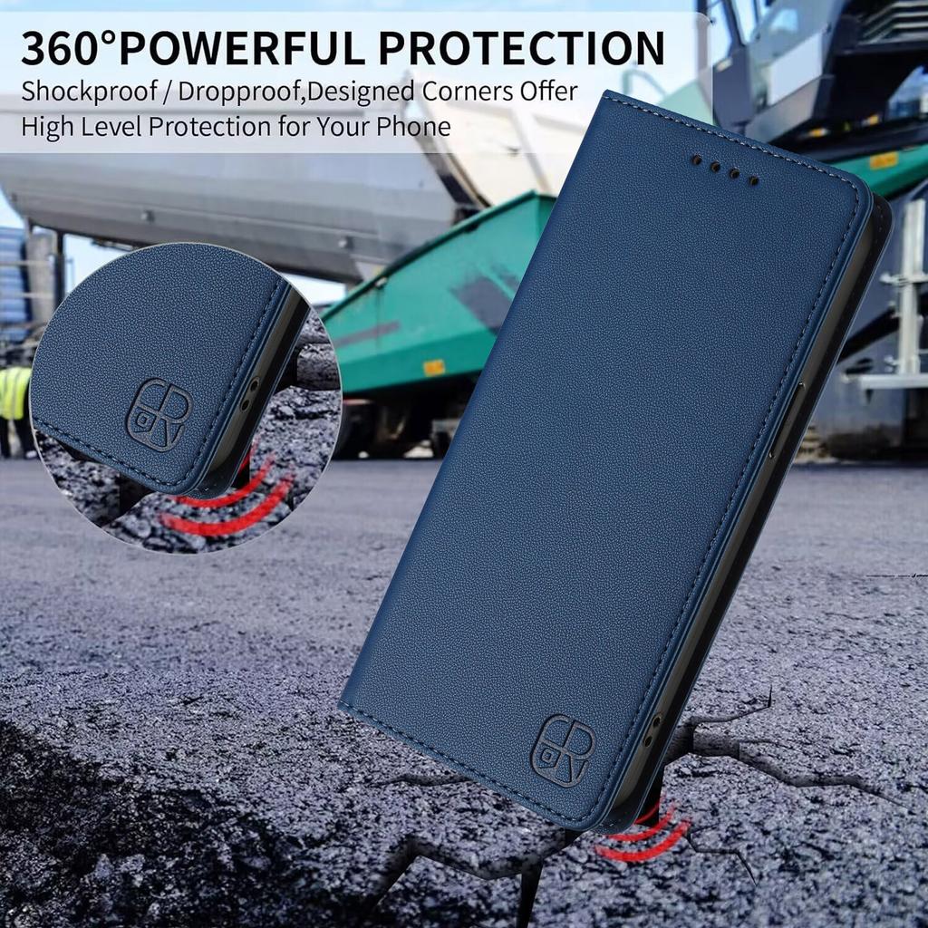 Luxury Leather Case For Ulefone Note 16 Pro/Note 20 Pro/Note 18 Ultra/Note 14 RFID Blocking Card Slots Magnetic Attraction Stand Shockproof Flip Cover