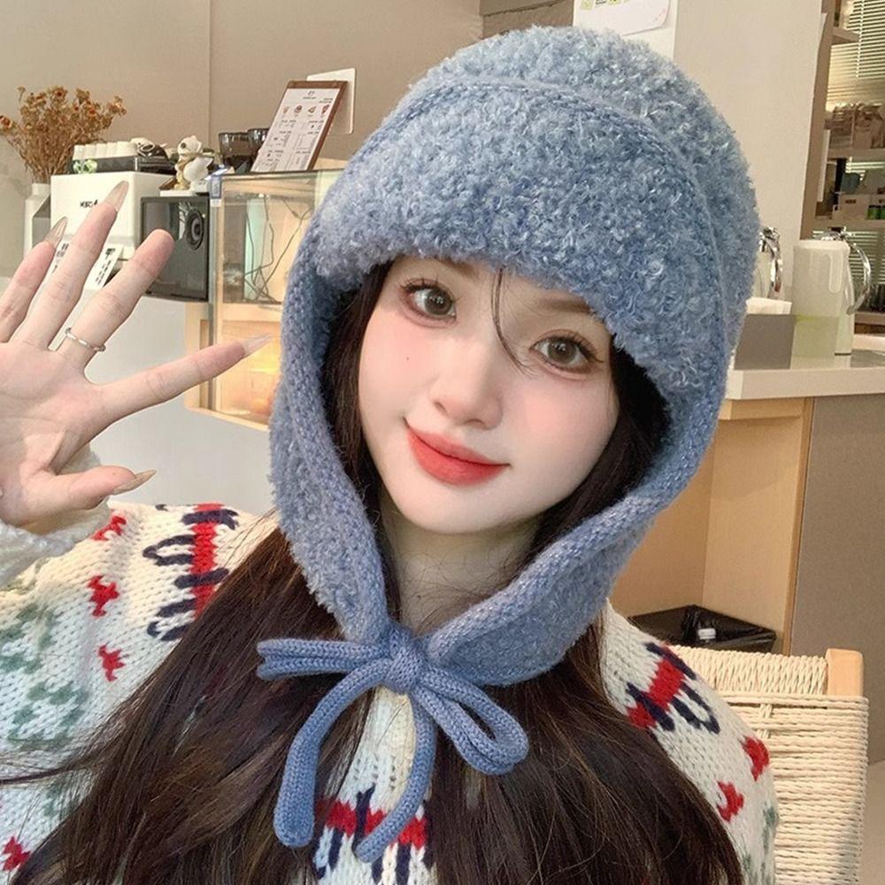 Teddy Fleece Bonnet Caps Thickened Lei Feng Hat Fashion Winter Plush Hat Outdoor
