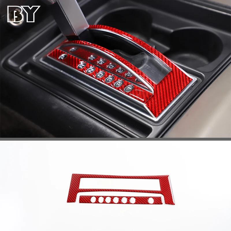 Soft Carbon Fiber Red Car Interior Decoration Cover Stickers Trim Fit For Hummer H2 2003-2007 Car Accessories Parts