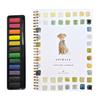Watercolor Workbook 12 Colors Watercolor Painting Set with Paint Brush Beginner-Friendly Birds Animals Flowers Watercolor Book