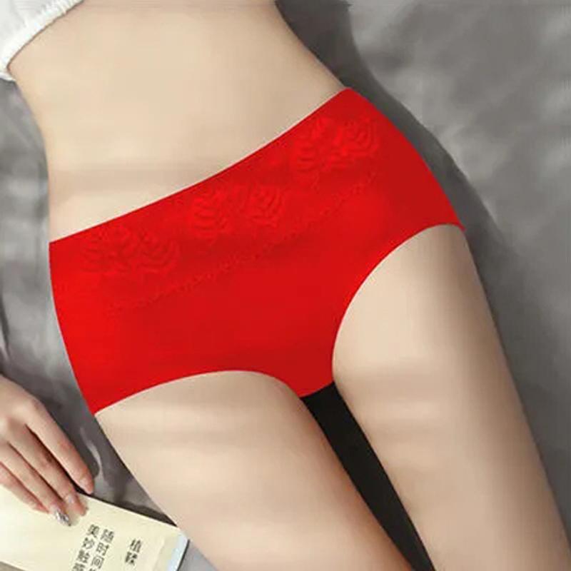 5Pcs High Waist Panties Cotton Breathable Women's Underwear Ladies Underpants Size M-XXL