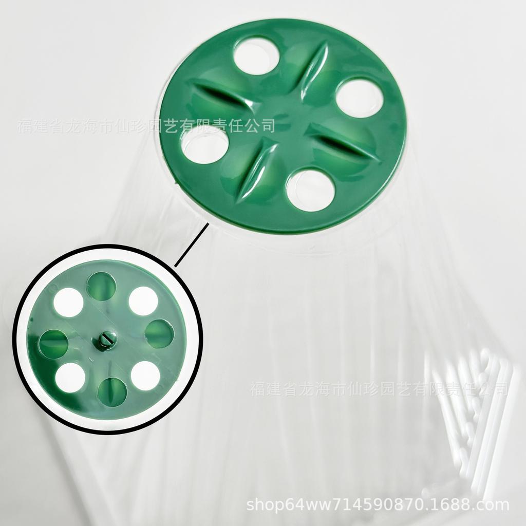 10PC Cone-shaped Plastic Transparent Cover With Adjustable Ventilation For Seedlings To Against Wind And Cold And Keep Warm