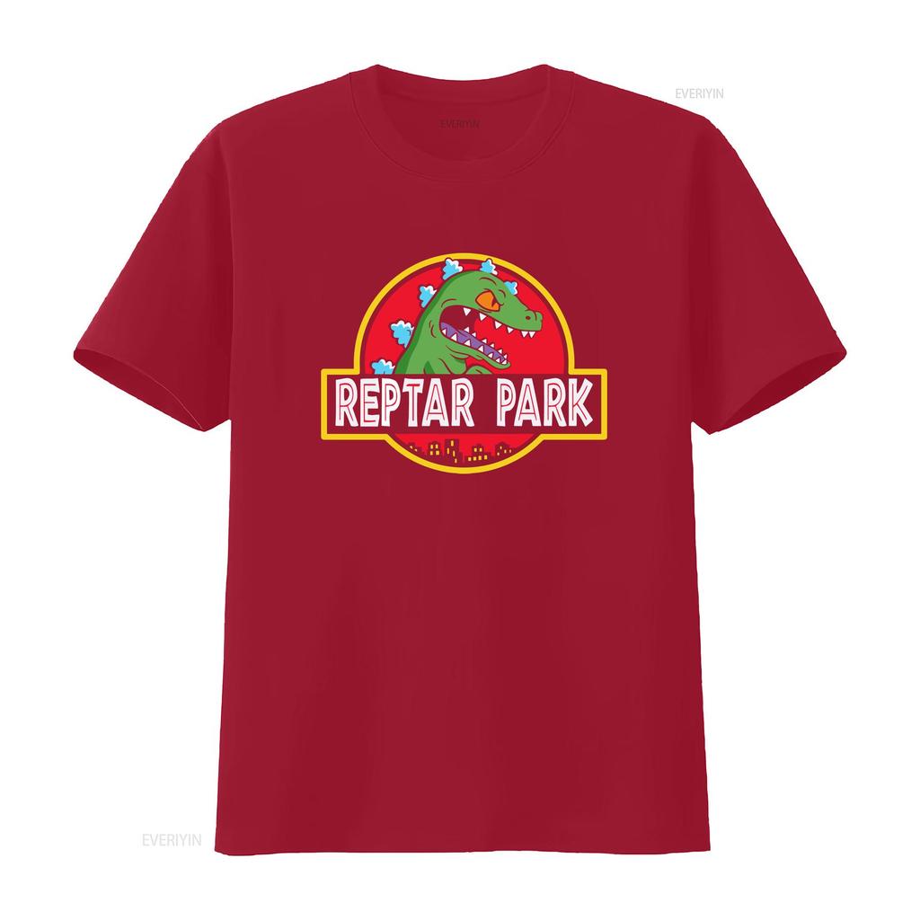 Gamers Reptar Park T Shirt Video Games Retro Nerd Idea  vintage Washed Stretched Casual homme fashion Unisex