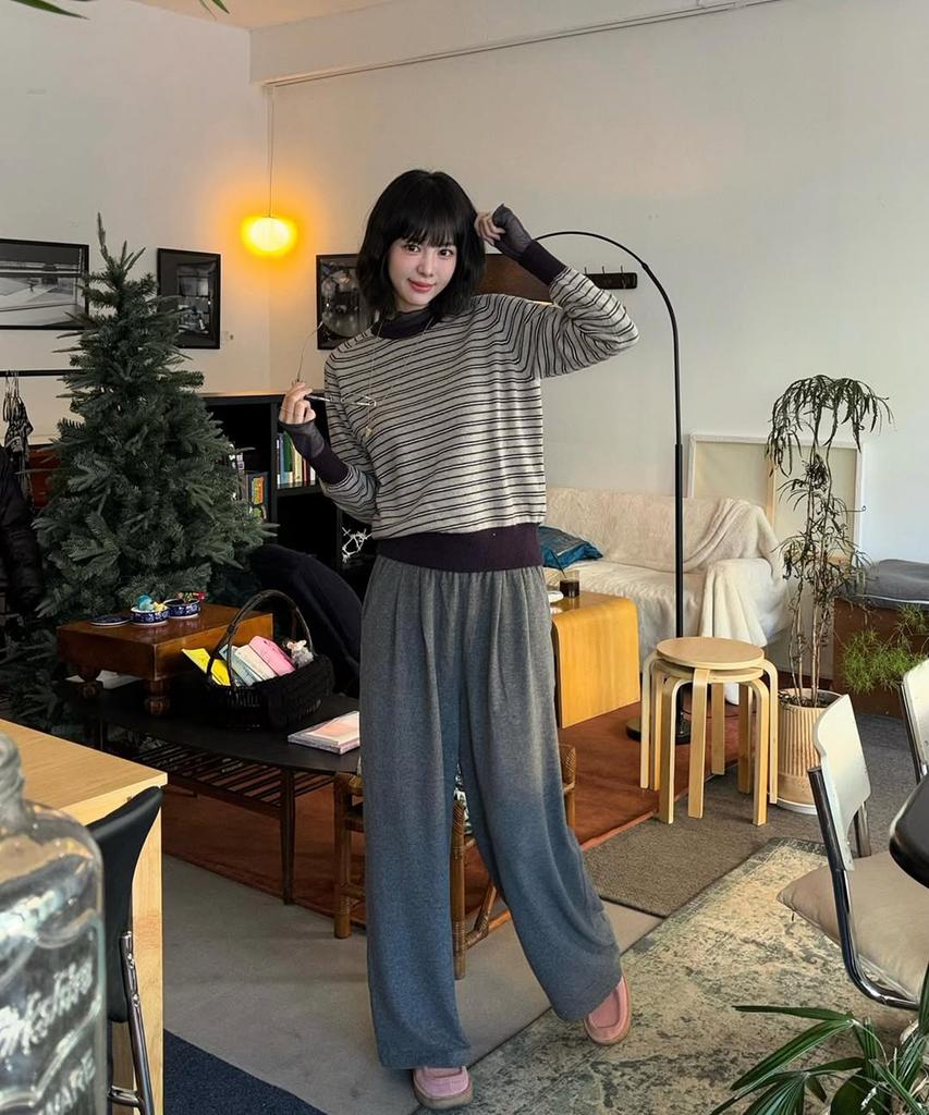 AHWE Wool Blend Banding Pants_Grey