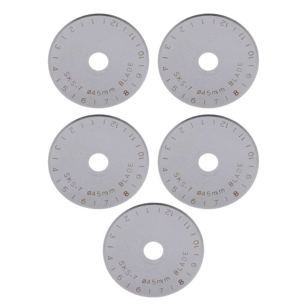 5 шт. 45 мм лезвия для вращающегося резака из легированной стали сменные лезвия для ткани, кожи, бумаги