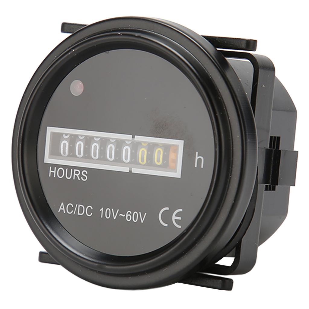 Счетчик моточасов для лодки диаметром 2,4 дюйма, максимальный показатель 99999,99 ч. Высокоточный механический счетчик моточасов для лодок и транспортных средств