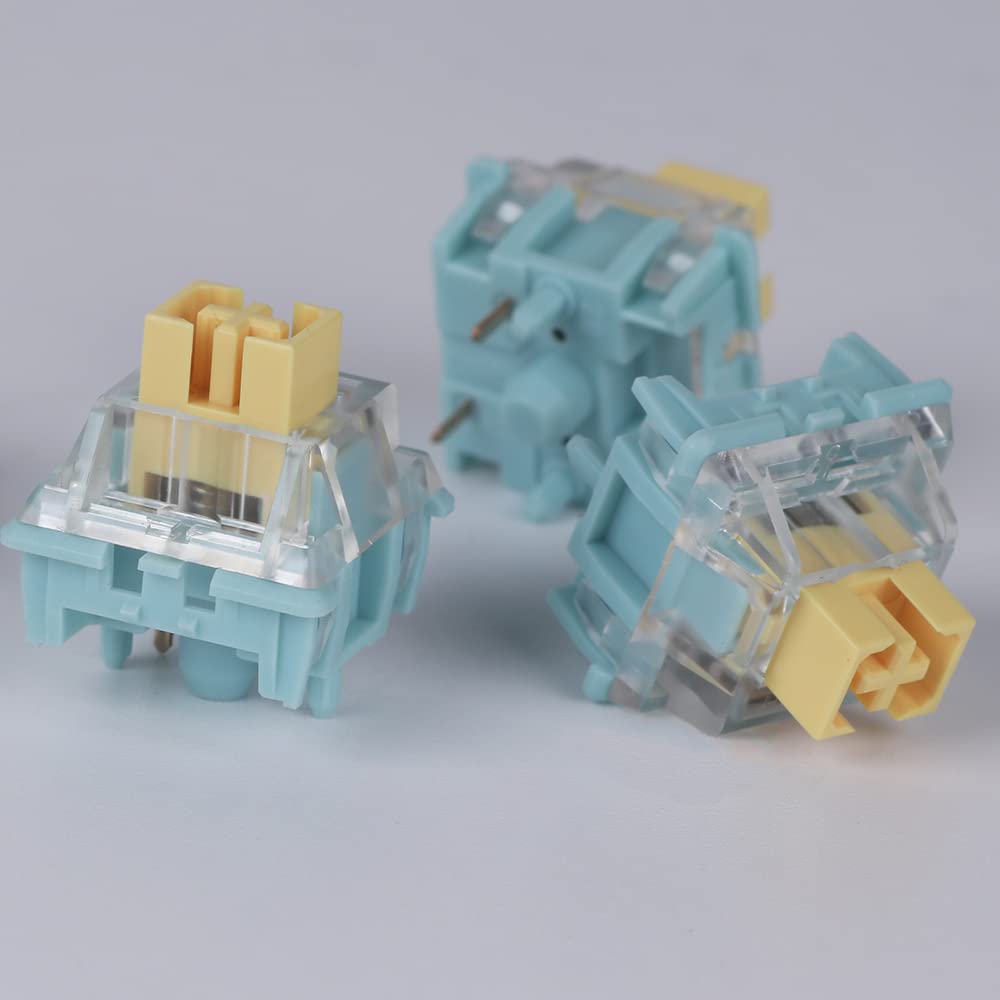 EPOMAKER Sea Salt Silent Mechanical Keyboard Switch Set with LED Slots Lubricated for Linear Gaming Keyboards for Keyboard Customization 35 Pieces