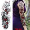1 PC 480*170MM Full Arm Temporary Tattoo Sticker Sleeve Men Women Fashion Sexy Fake Tattoo Wolf  Lion Tiger Painting Tattoo Skull Angel Tattoo