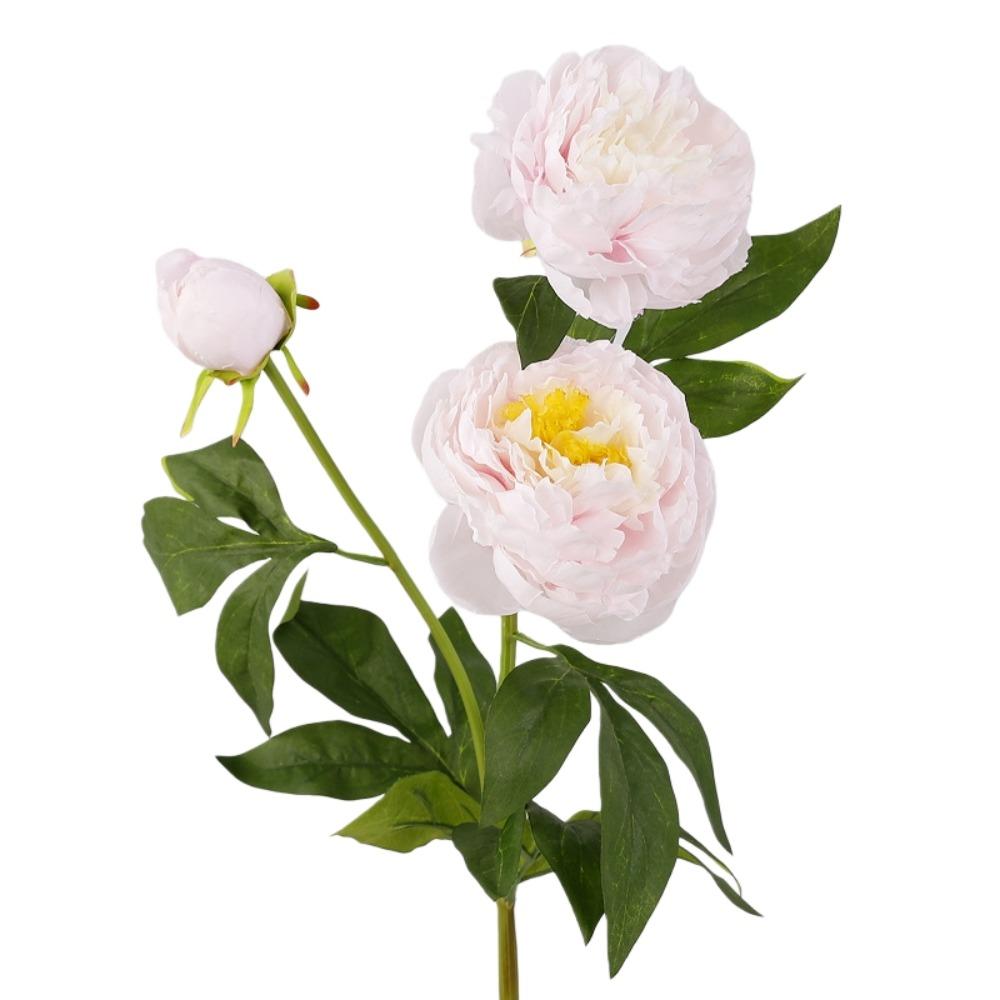 Real Touch Artificial Peony Flower Handmade Faux Peony Branch Vase Decor Fake Flower Teacher's Day