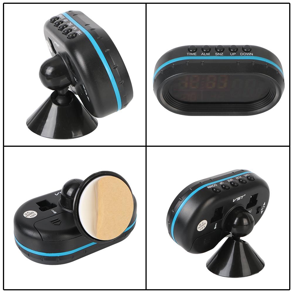 ЖК-цифровые серебристые часы, 12 В/24 В, подсветка 3 в 1, автомобильный вольтметр, термометр, автомобильные электронные аксессуары для интерьера, оповещение о замерзании