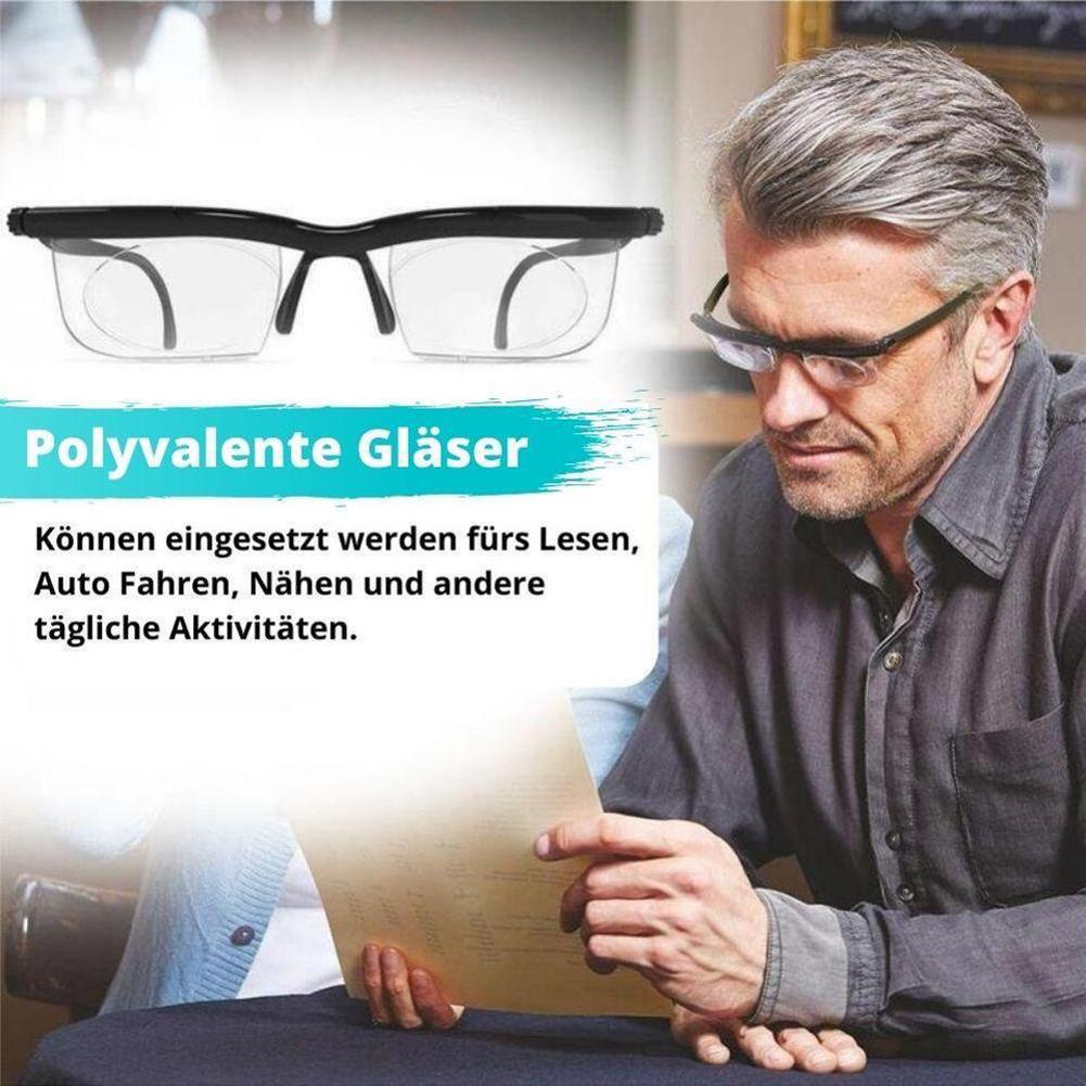 -6D To +3D Myopia Presbyopia Eyeglasses Variable Focus Distance Adjustable Strength Lens Eyewear Auto Adjusting Reading Glasses