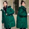 Autumn Winter Bright Fabric Thick Warm Jackets Women's Cotton Padded Coats Mid-Length Women Parkas Female Outerwear