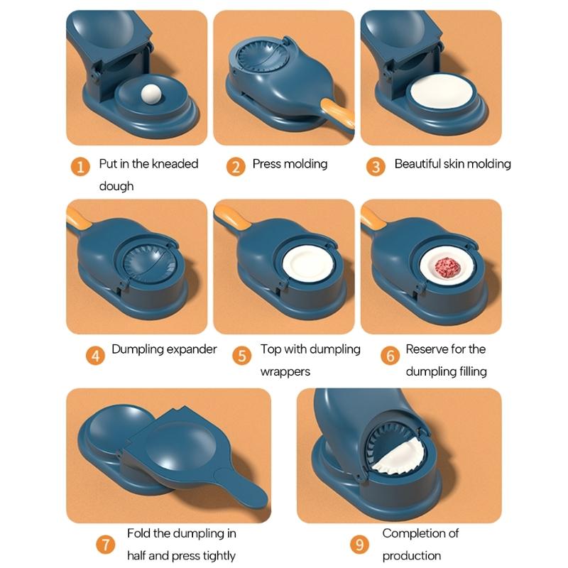 Портативный ручной пресс для пельменей 2 в 1 Пресс для пельменей Инструмент для изготовления равиоли Инструмент для обертывания пельменей
