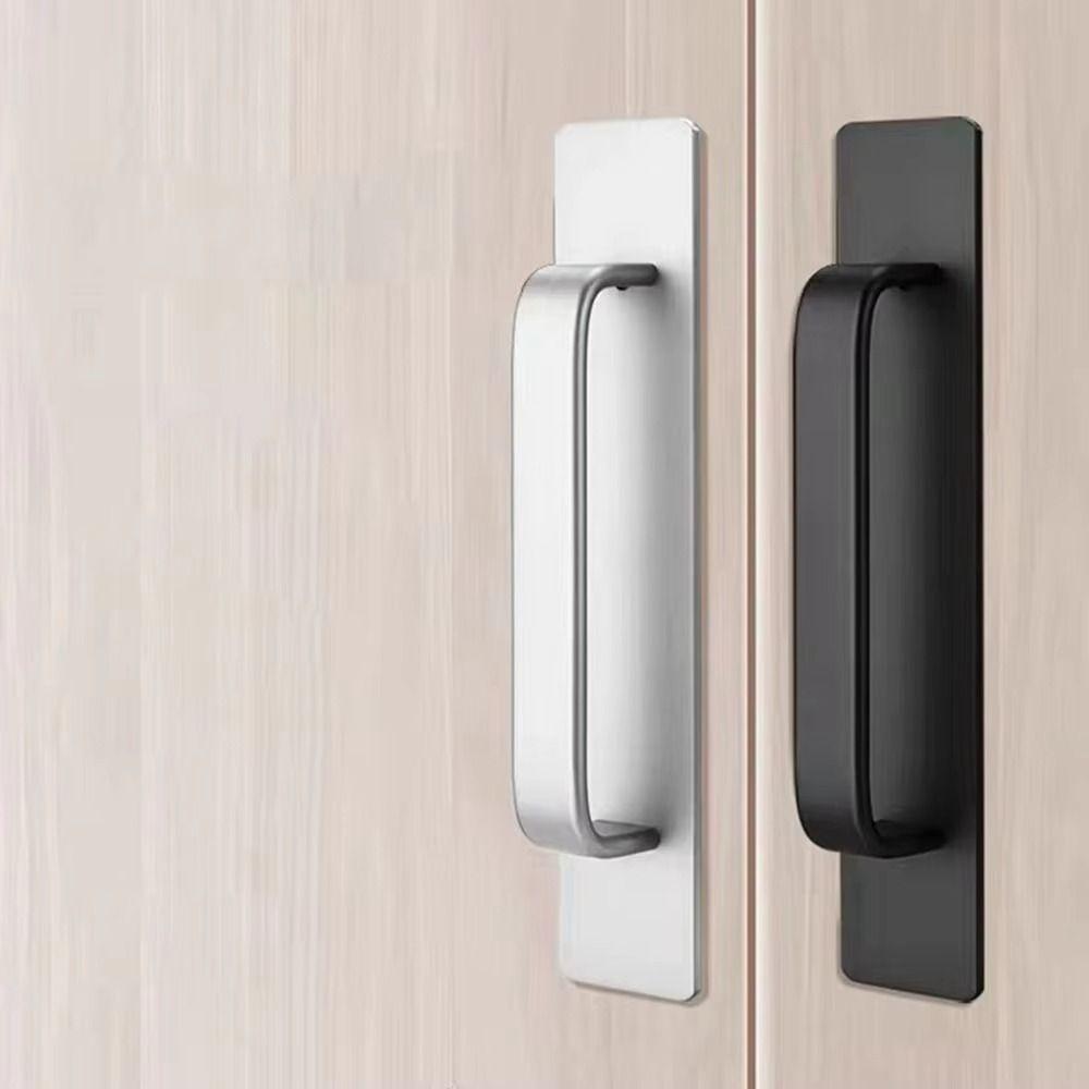 New Aluminium Alloy Door Handle Hardware Self-Adhesive Door Knob Pull Modern Door Handlebar Cabinet