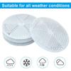 6 Pack White Round Reflector, Front Reflector With Mounting Screw, Safety Reflectors For Driveway, Trailer, Posts