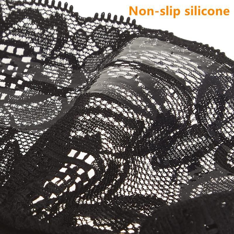 Кружевные чулки с подвязками больших размеров, женские чулки в сеточку с подвязками