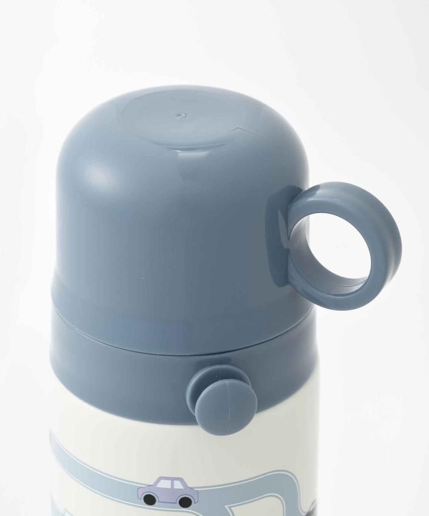 BRUNO Light 2-Way Kids' Water Bottle, 580ml, Insulated, ColdHot, Strap, Cup, Direct Drinking, One-Touch Stopper, Lightweight, Cute, Kids, Pink,