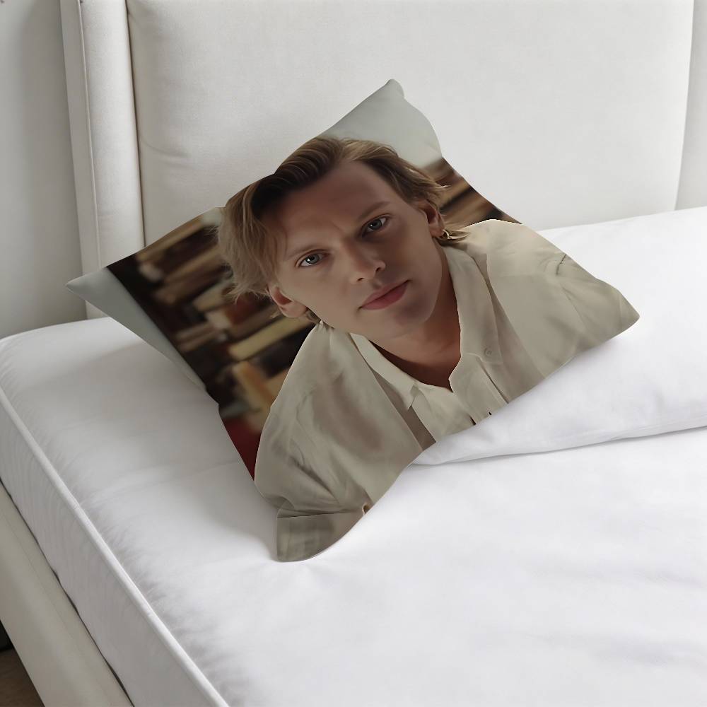 JJamie CCampbell BBower Fashion Square Pillow Case Durable Throw Pillow Cover for Sofa Couch Chair