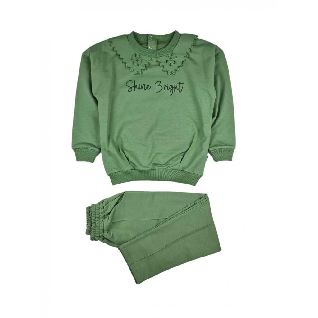 Сезонный костюм с кружевной вышивкой для девочек сияет ярким блеском