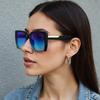 Модные яркие солнцезащитные очки квадратной формы для женщин, градиентные многоцветные линзы, легкий прочный дизайн для женщин, очки