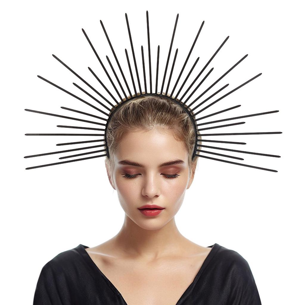 Elegant Radiance Crown Wedding Headband Baroque Tiaras Hairband Women Accessories Cosplay Costume Props Church Hairband