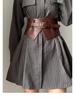 Women's Wide Leather Corset Belt 2024: Elegant Dress & Outerwear Accessory