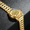 Chenxi Роскошные кварцевые часы с рельефным золотым драконом, мужские часы, оригинальный дизайн, водонепроницаемые, кварцевый механизм, стрелки часов