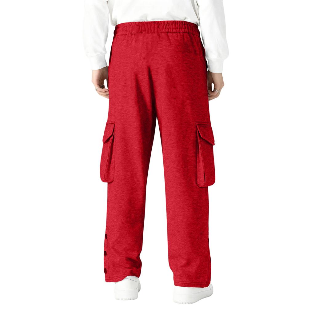 Мужские уличные спортивные свободные повседневные брюки с несколькими карманами рабочие брюки