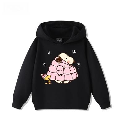 Милый худи с длинным рукавом и капюшоном с принтом Снупи на 2025 год, модный топ для осенне-зимней детской одежды