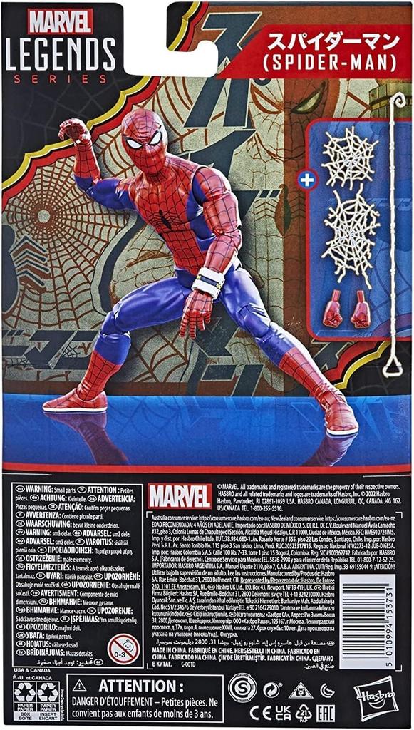 Hasbro Spider-Man 60th Anniversary Marvel Legends 6-дюймовая фигурка Toei TV Series Version Spider-Man Marvel Legends ML Japan Toei Version