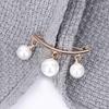 Simple Fashion Anti Slip Korean Enamel Pin Wearing Simulated Pearl Brooch Cardigan