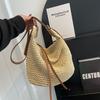 Соломенная веревка одно плечо косой через плечо соломенная плетеная сумка женская сумка универсальная повседневная тип пельмень плетеная сумка пляжная сумка простая