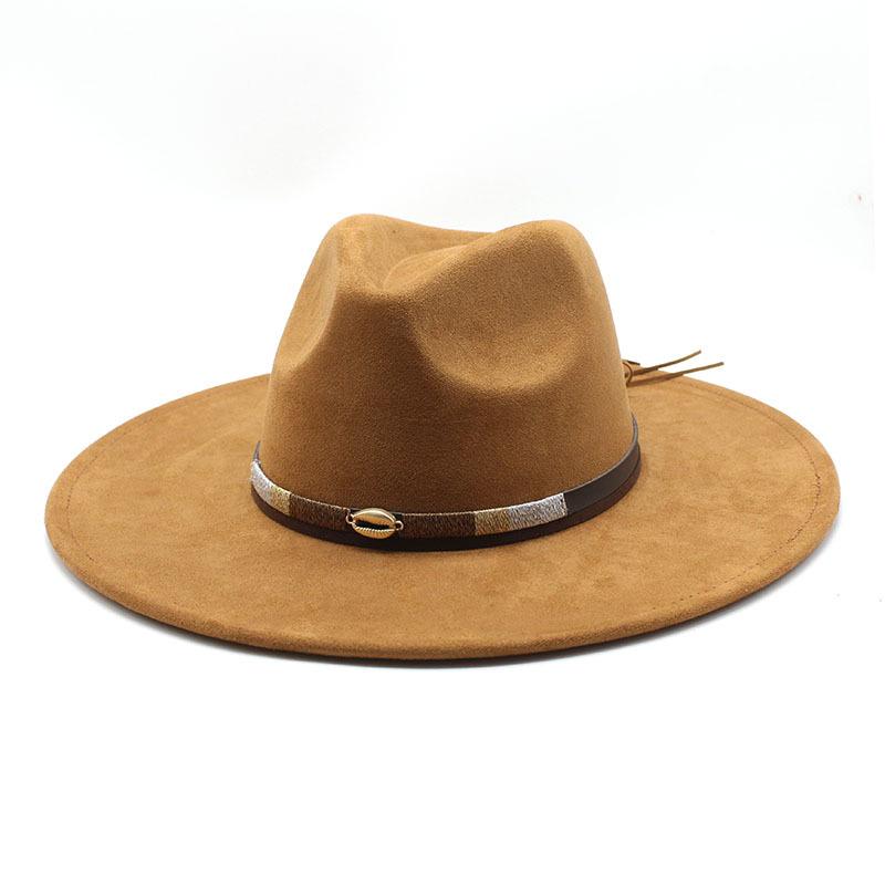 Suede Ethnic Style Jazz Hat Men'S And Women'S Autumn British Versatile Top Hat