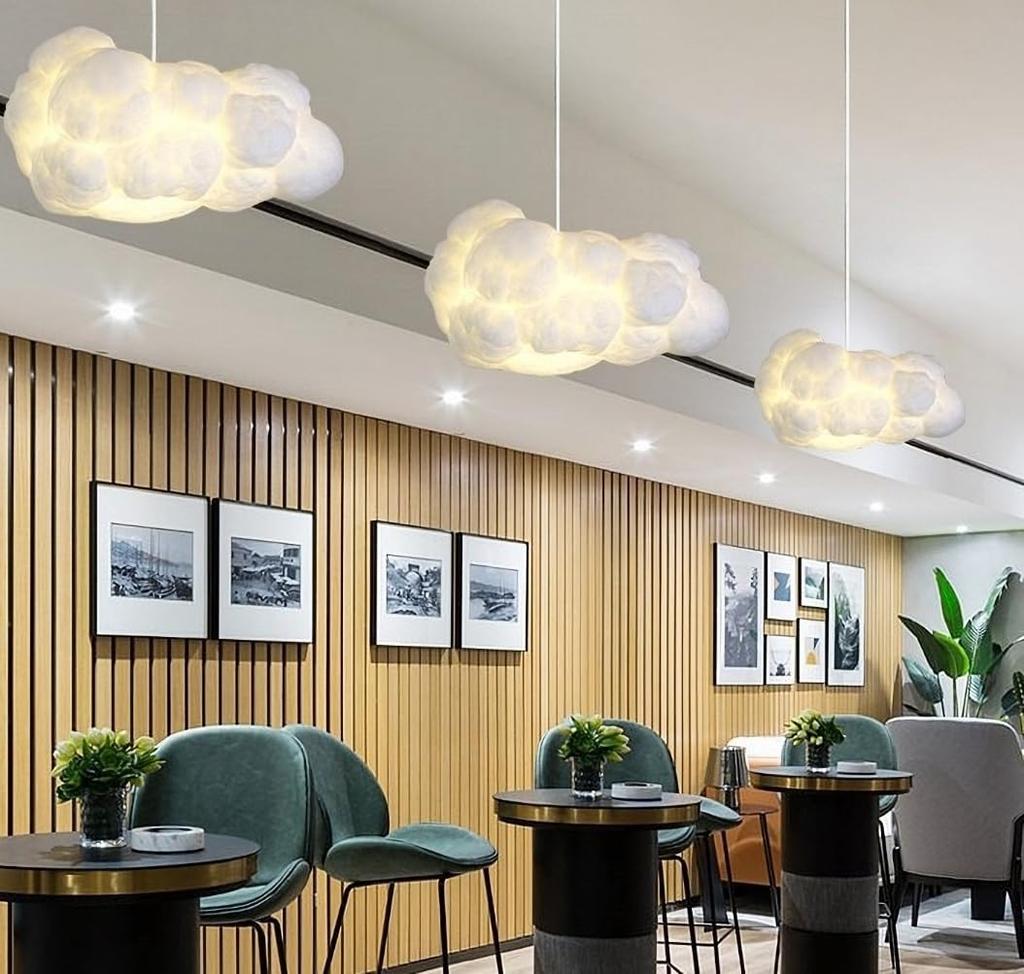 Senkazari Cloud-Shaped Pendant Light, Nordic E26, Hanging Light, Bedside Lamp, Interior Lighting for Stores, Dining Rooms, Living Rooms, and More
