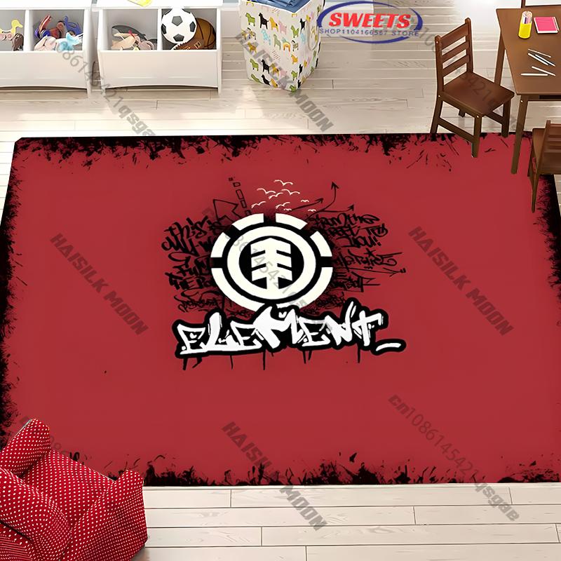 3D-ковёр с логотипом E Element Skateb0ards Boardsport, современный, для спальни, гостиной, дивана, декоративный, нескользящий, подарок.