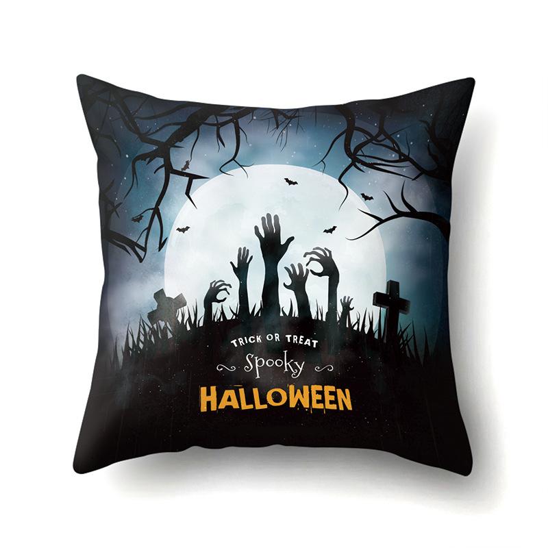 Halloween Pillowcase Car Waist Pillow Pumpkin Sofa Cushion Cover Office Home Living Room Pillowcase