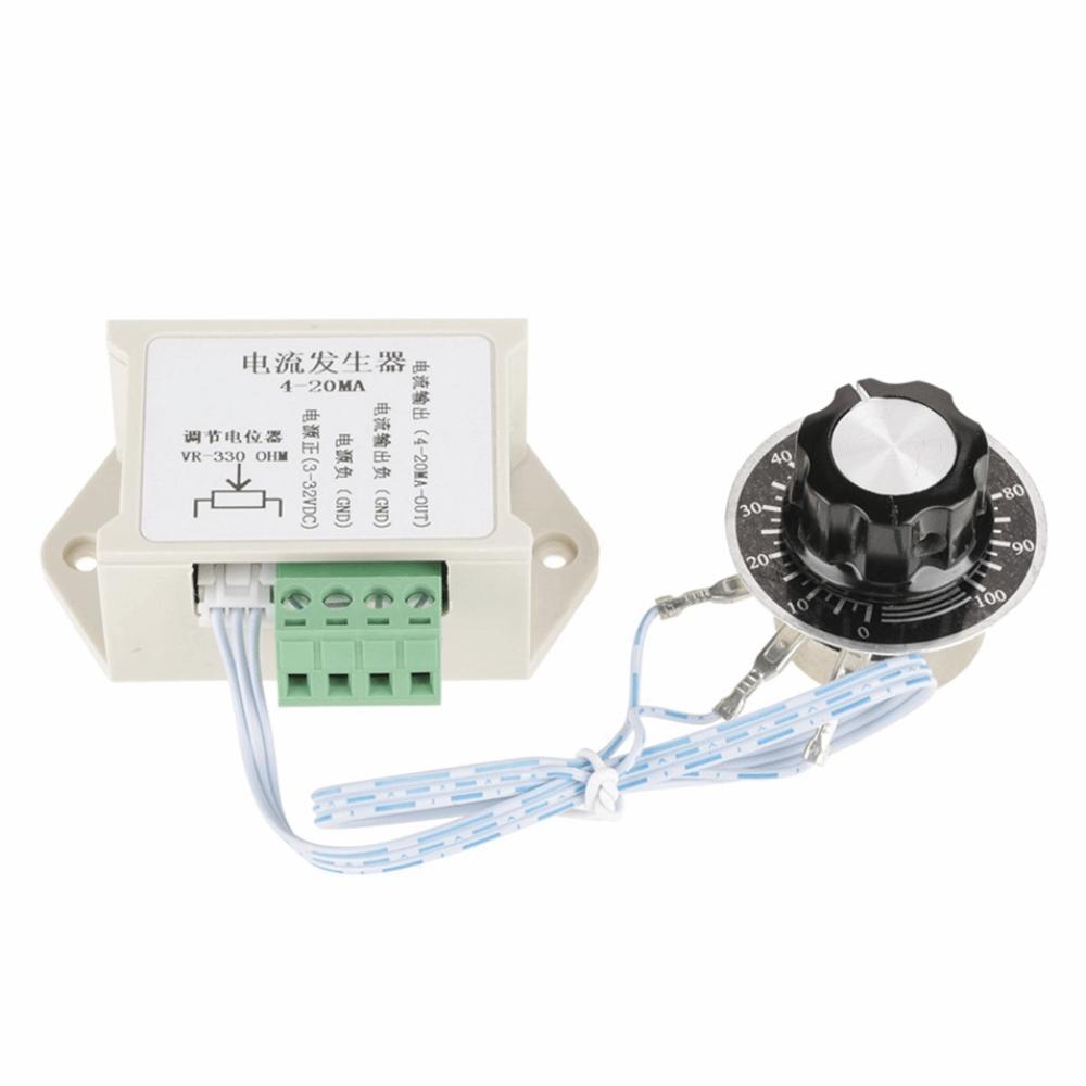 4-20mA Signal Generator Adjustable Current 12-24VDC Analog Signal Generator 73*54*30mm Current Signal Generator Process Control