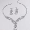 Alloy Rhinestone Necklace and Earrings Set for Women - Wedding Jewelry 