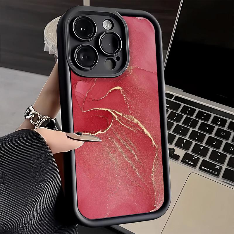 Чехол для телефона iPhone 17 Air 16E 15 16 Pro Max Золотой Гранитный Мраморный Рисунок Чехол 14 Plus 13 12 Mini Мягкий Силиконовый Fundas