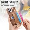 Wrist Strap Ring Stand Phone Case for IPhone 13 12 Mini 16 15 14 11 Pro Max XS XR 7 8 Plus Leather Wallet with Card Holder Cover