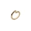 PERSONAL/SERVICE TWIST-CURVED TEXTURE RING / gold