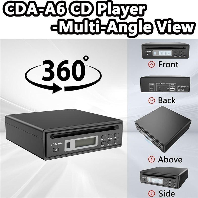 New Tech Hifi CD Player For Home& Car Bluetooth, USB Ripping Functionality, CD Ripper, External High-Fidelity Player