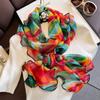 Simulation Silk Scarf Chiffon Yarn Scarf Women'S Long Ribbon Women'S Versatile Accessories Scarf High-End Versatile Silk Scarf